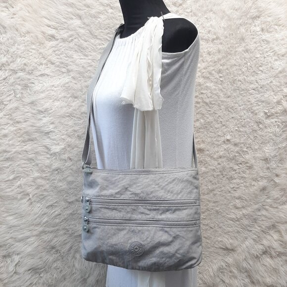 Kipling Gray Alvar Shoulder Crossbody Bag - Picture 1 of 9